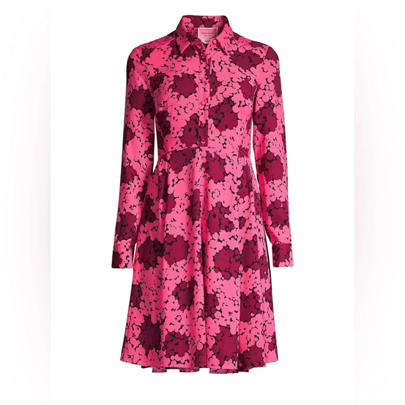 Kate Spade Bubble Dot Smocked Back A Line Shirt Dress Size 2 - Picture 10 of 12